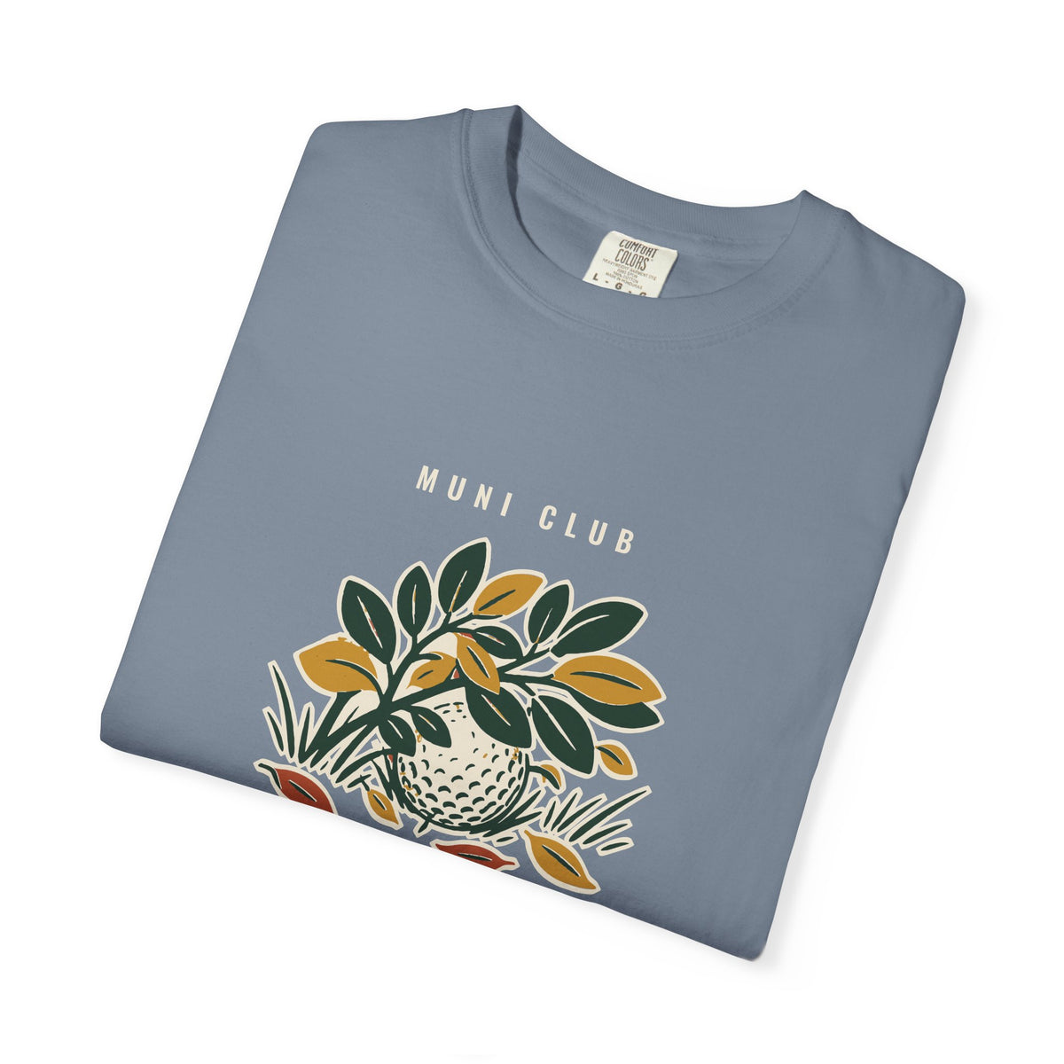 Lost Ball Tee in Blue Jean, folded