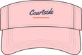 Courtside Visor in Pink, front view