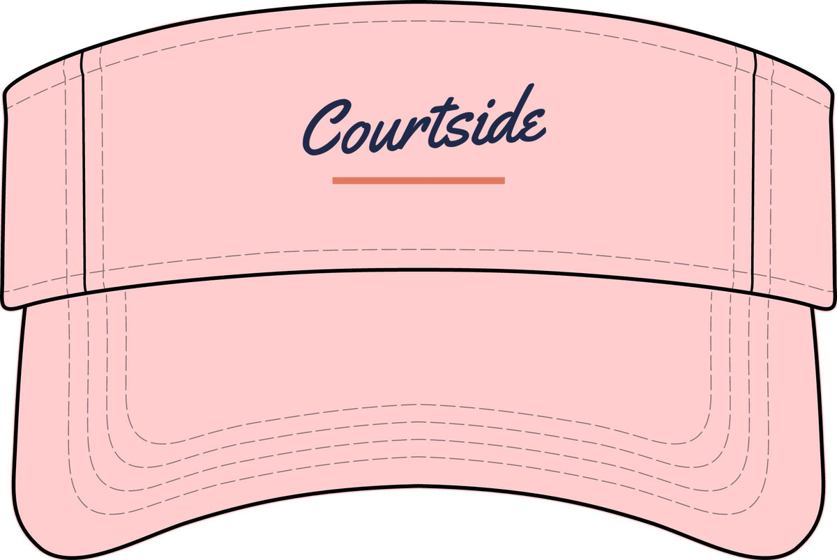 Courtside Visor in Pink, front view