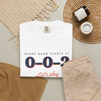 0–0–2 Tee in White, flat lay