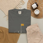 On the Green Tee in Pepper, fabric and print detail
