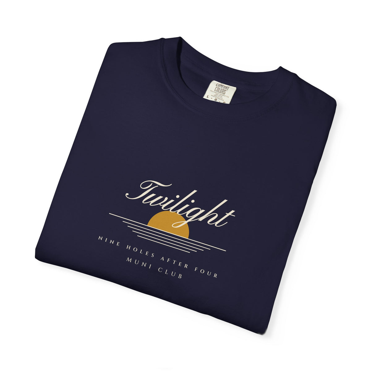 Twilight Tee in True Navy, folded
