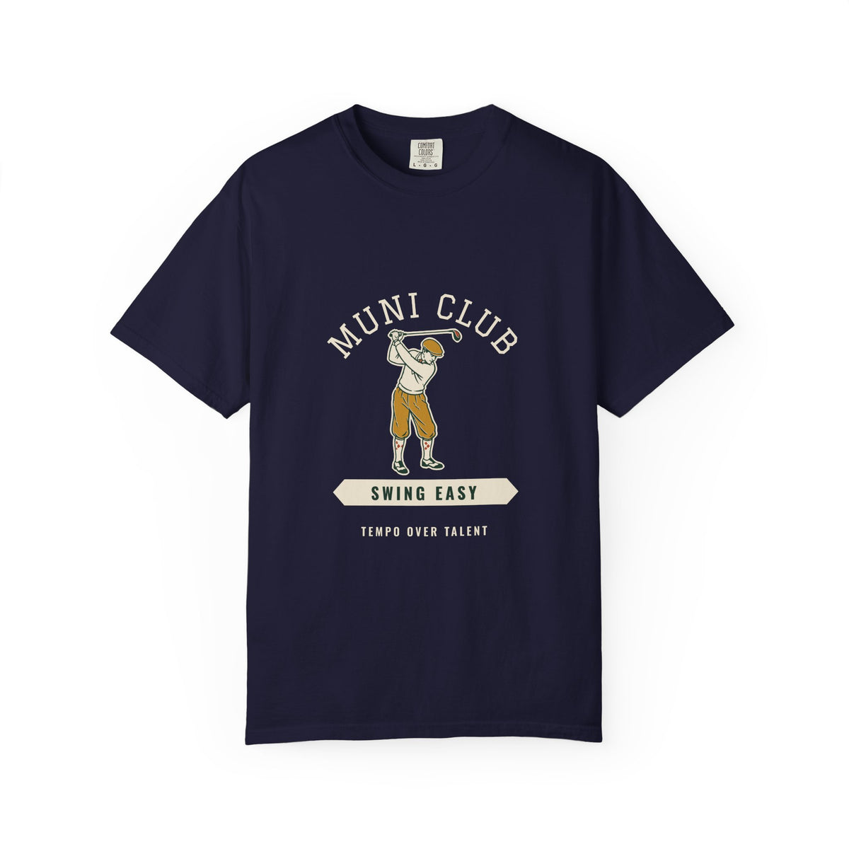 Swing Easy Tee in True Navy, front view