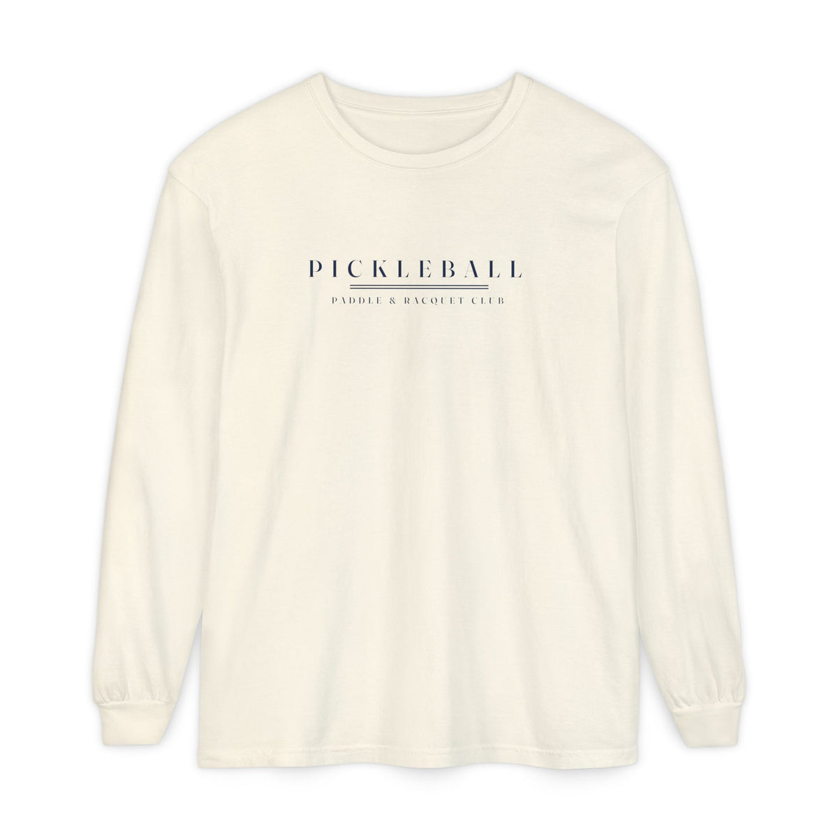 Pickleball Caps Long Sleeve Tee in Ivory, front view