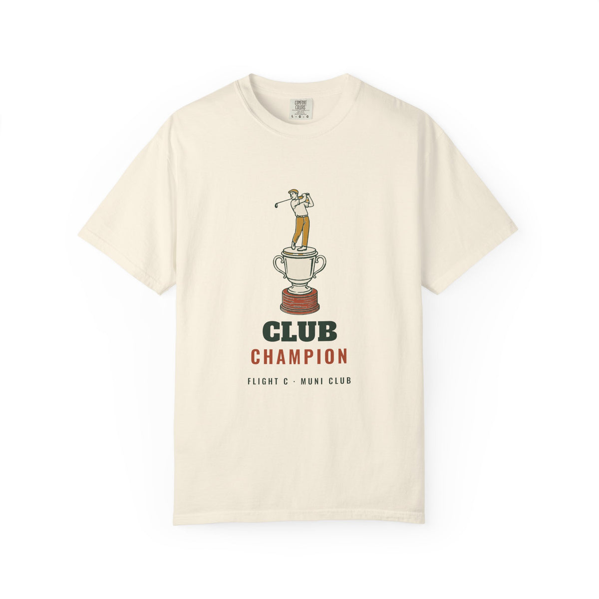 Club Champion Tee in Ivory, front view