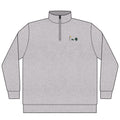 No. 9 Quarter-Zip in Grey Heather, front view