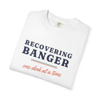 Recovering Banger Tee in White, folded