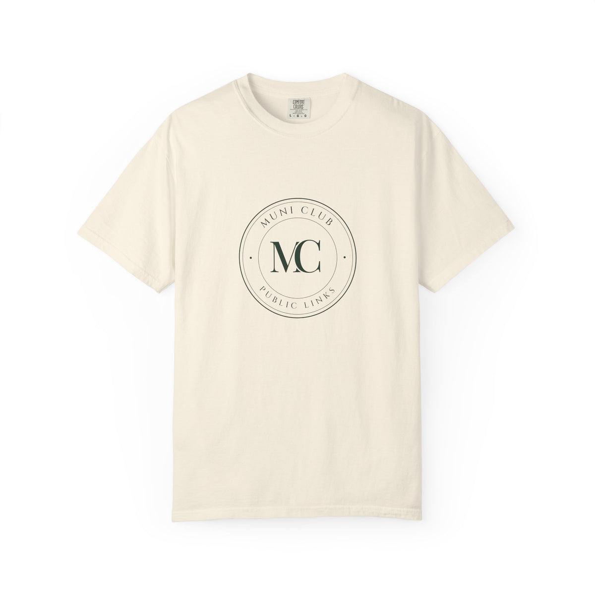 MC Monogram Crest Tee in Ivory, front view