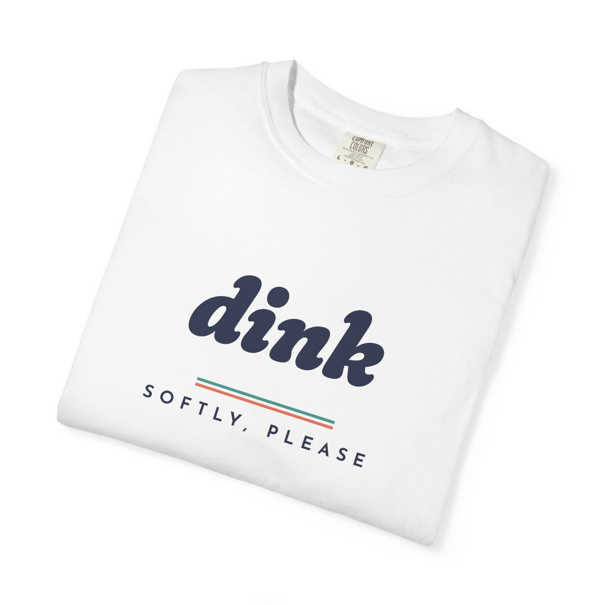 Dink Tee in White, folded