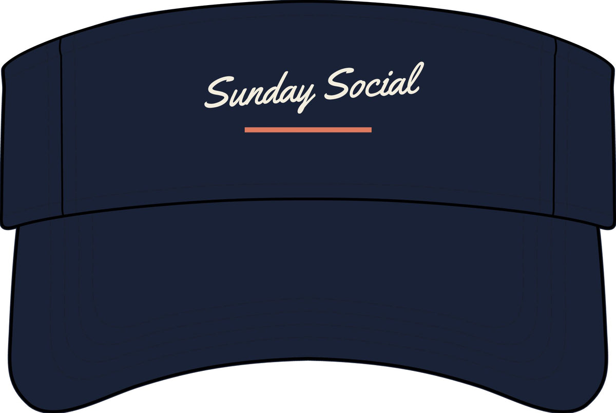 Sunday Social Visor in Navy, front view