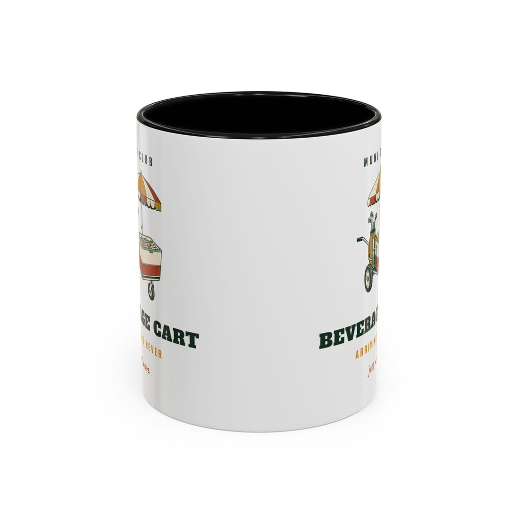 Beverage Cart Mug in Black, corner view
