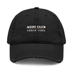 Public Links Dad Hat in Black, front view