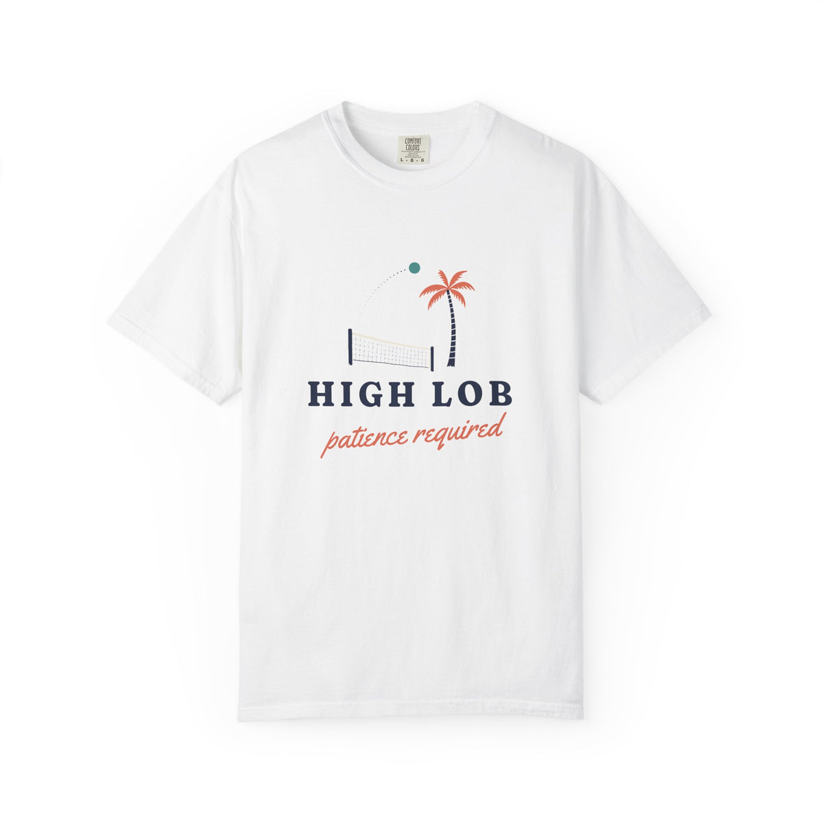 High Lob Tee in White, front view