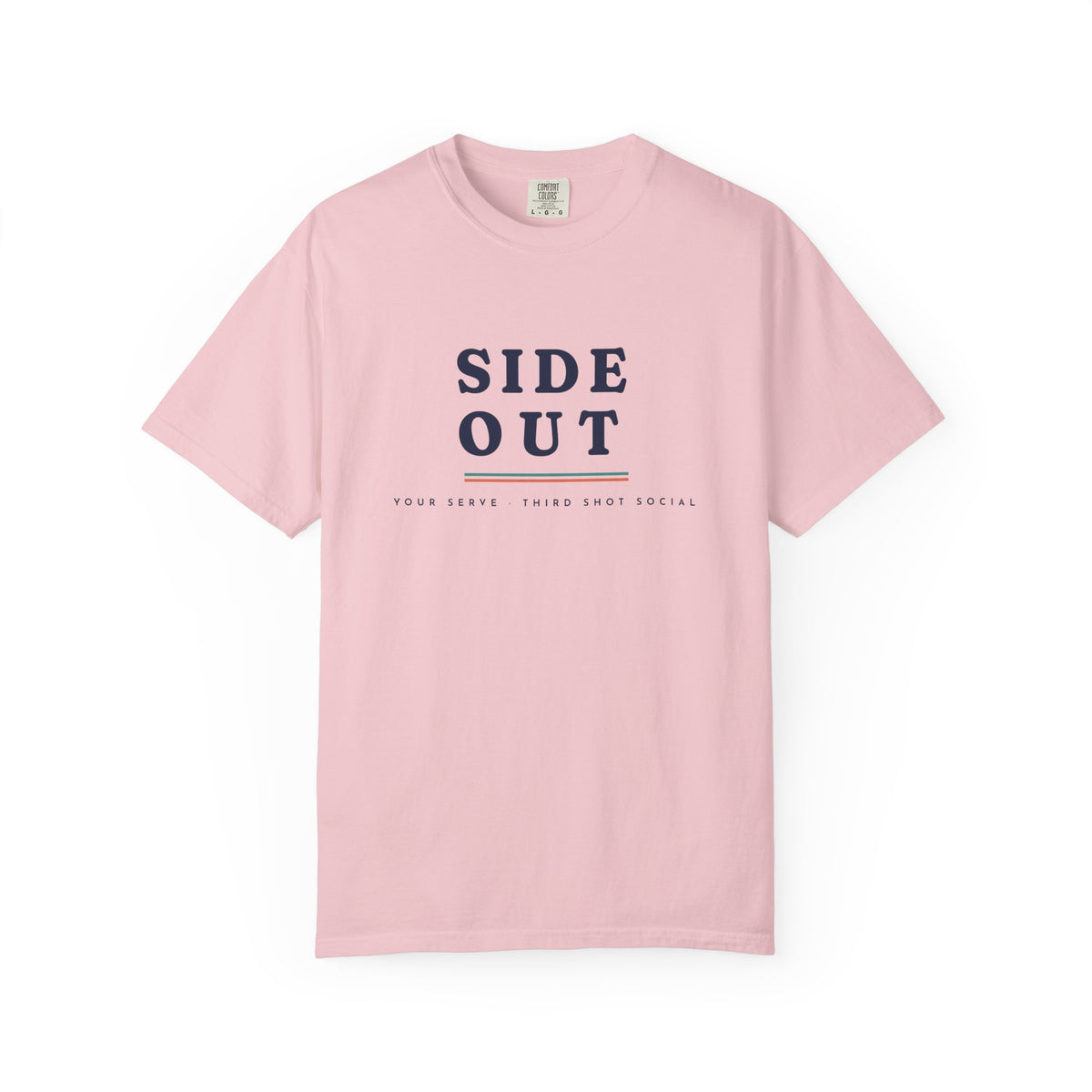 Side Out Tee in Blossom, front view