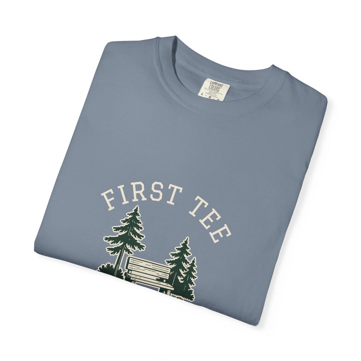 First Tee Tee in Blue Jean, folded