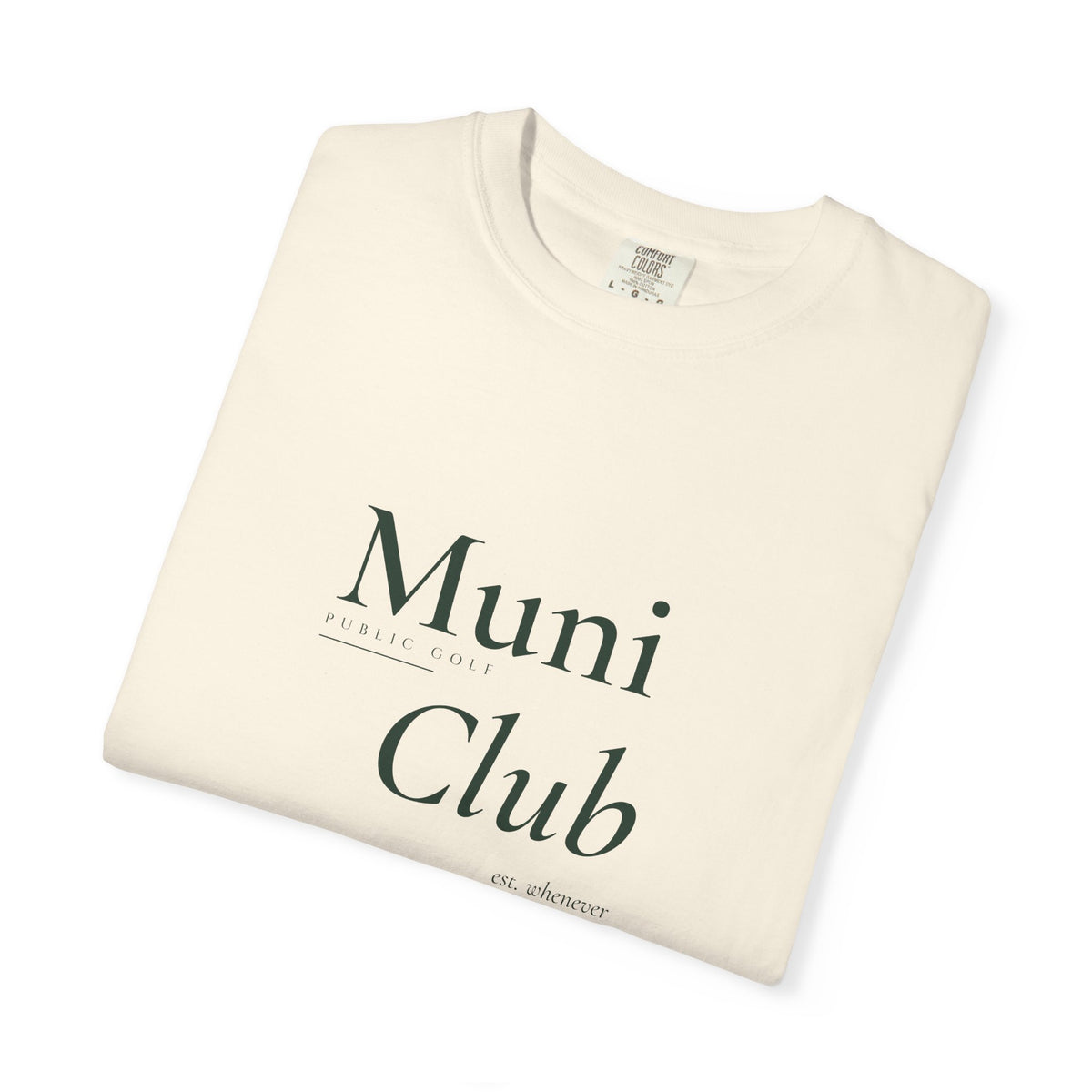 Muni / Club Tee in Ivory, folded