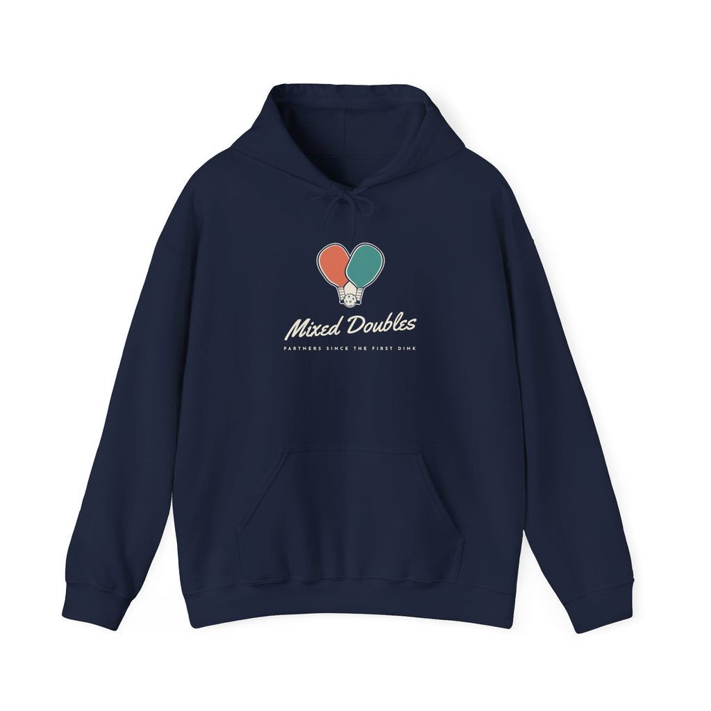 Mixed Doubles Hoodie in Navy, front view