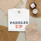 Paddles Up Tee in White, flat lay