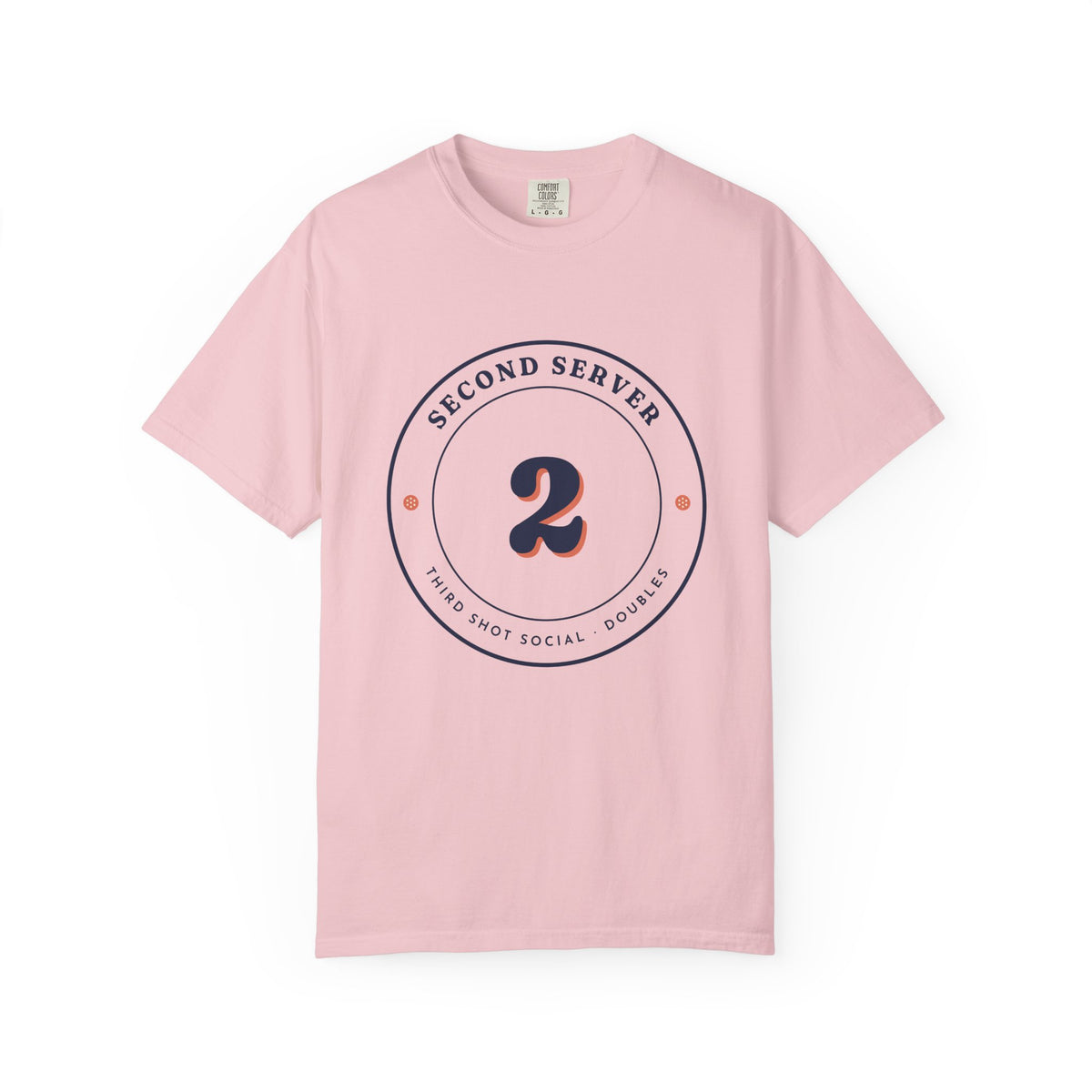 Second Server Tee in Blossom, front view