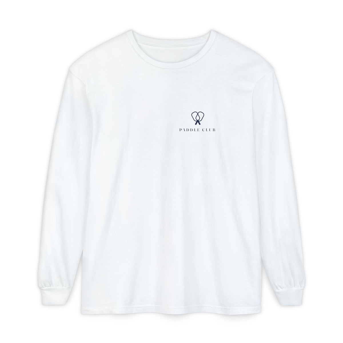 Paddle Mark Long Sleeve Tee in White, front view