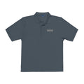Club Stripe Polo in Steel Grey, front view