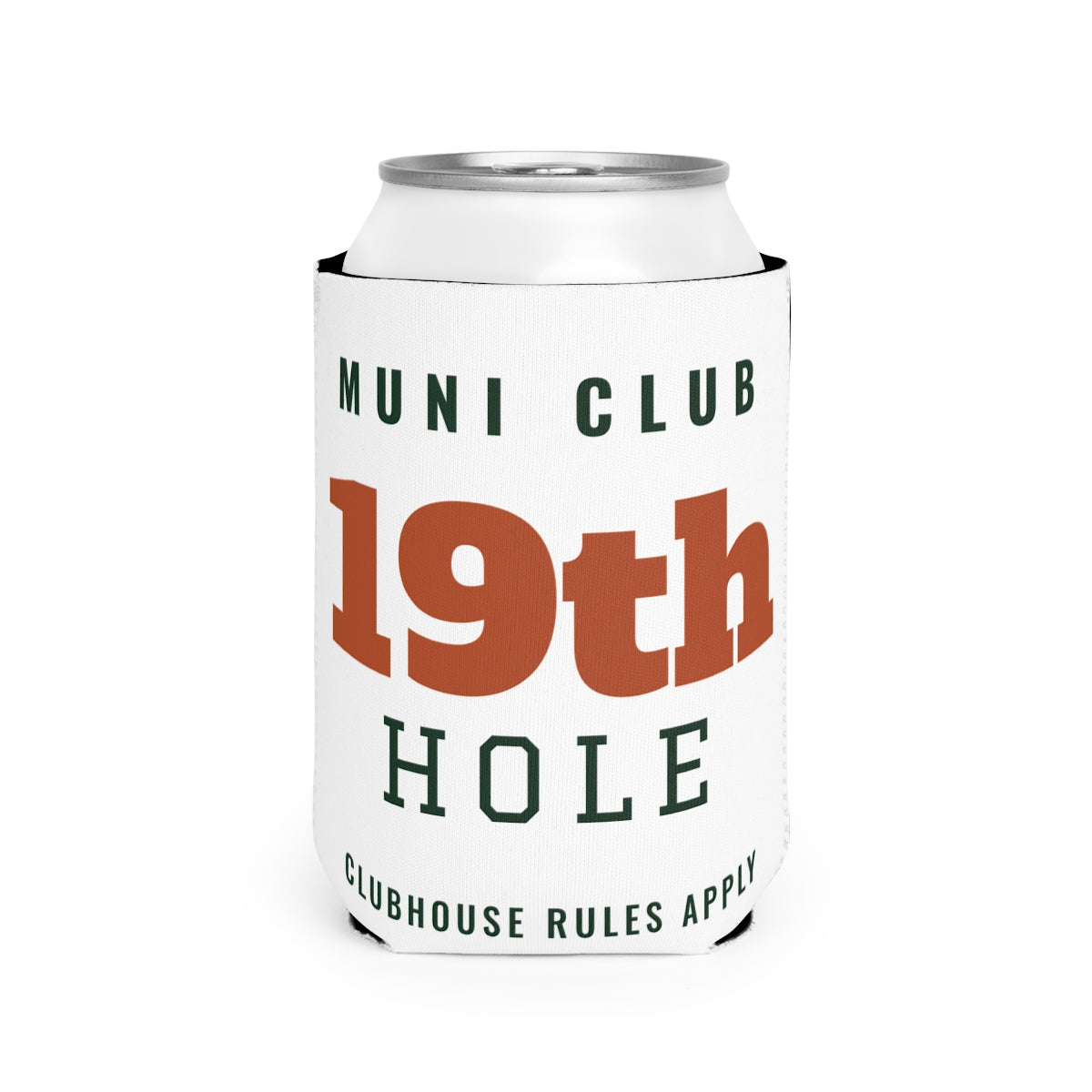 19th Hole Can Cooler, close-up