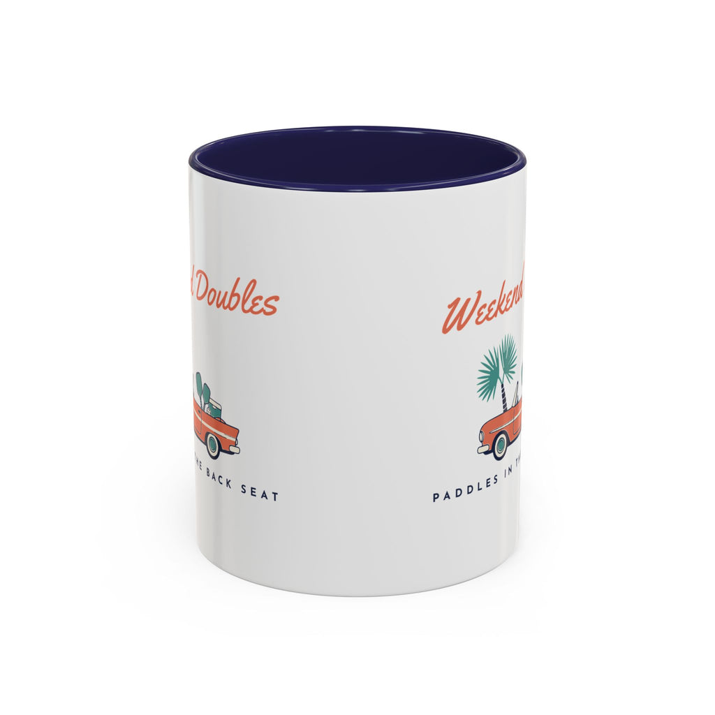 Weekend Doubles Mug in Navy, corner view