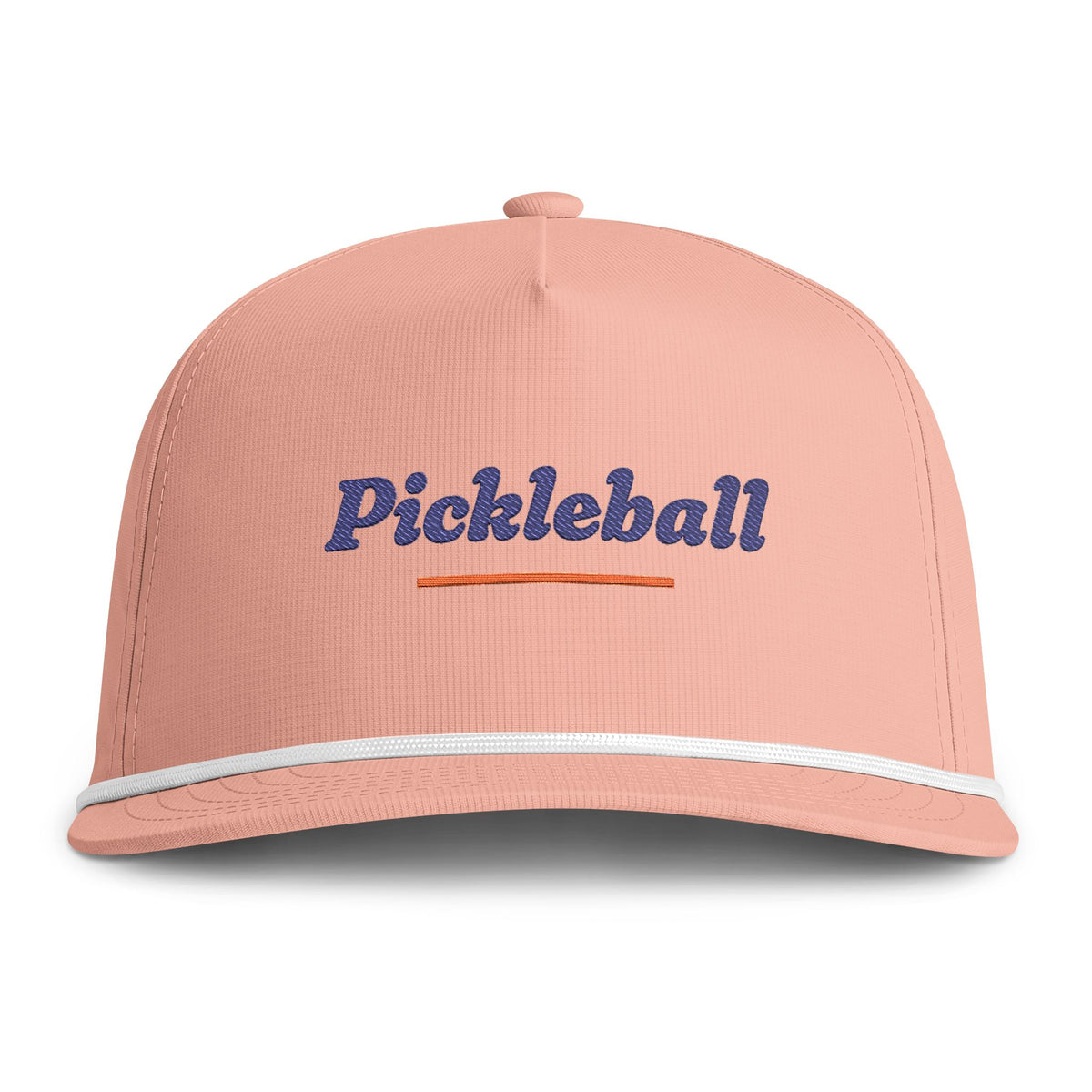 Pickleball Italic Rope Cap in Peachy, front view