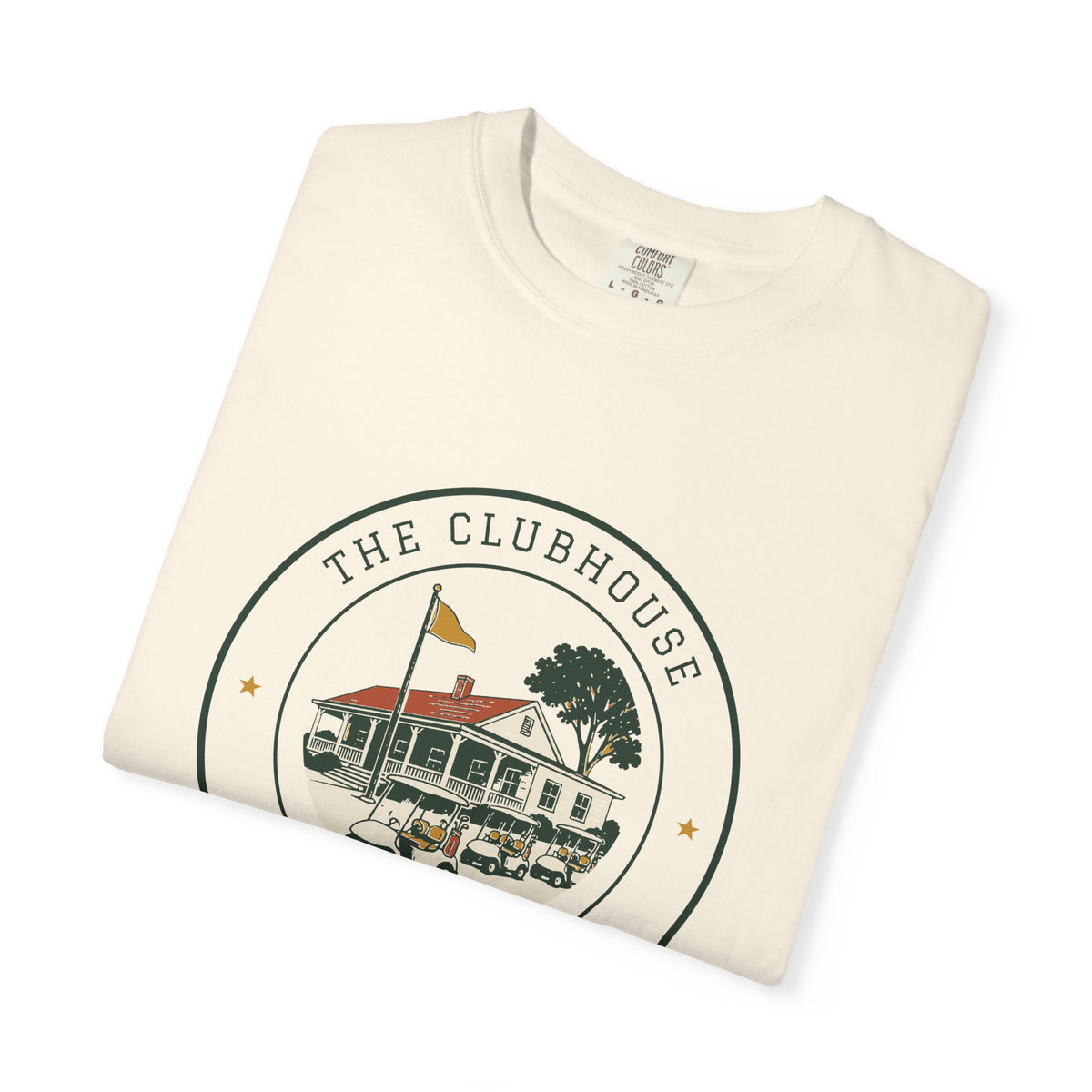 The Clubhouse Tee in Ivory, folded