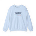 Recovering Banger Crewneck in Light Blue, front view