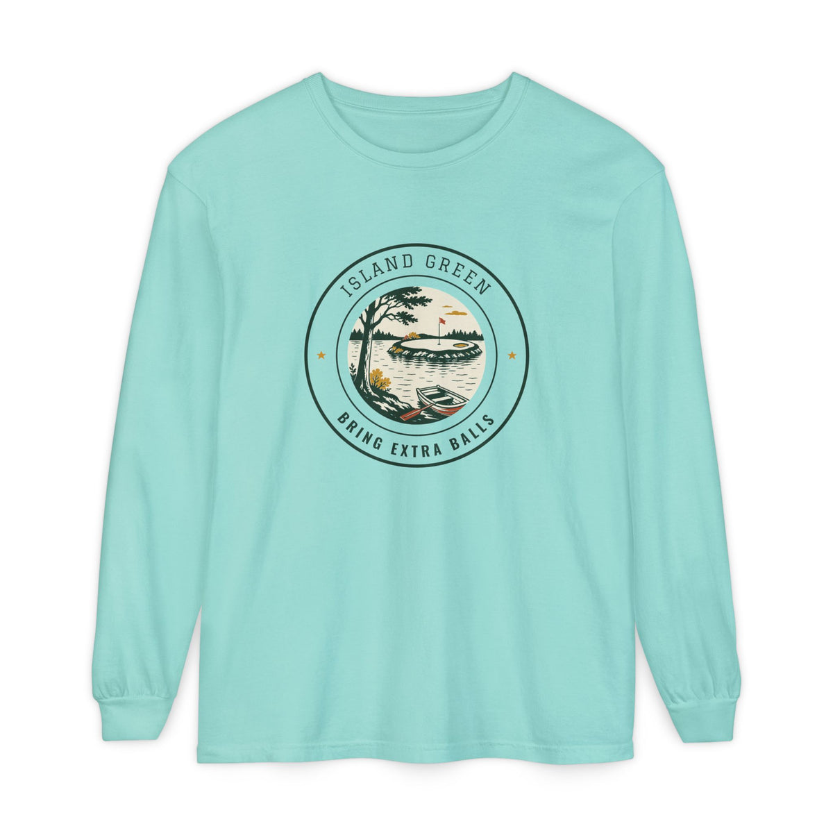 Island Green Long Sleeve Tee in Chalky Mint, front view