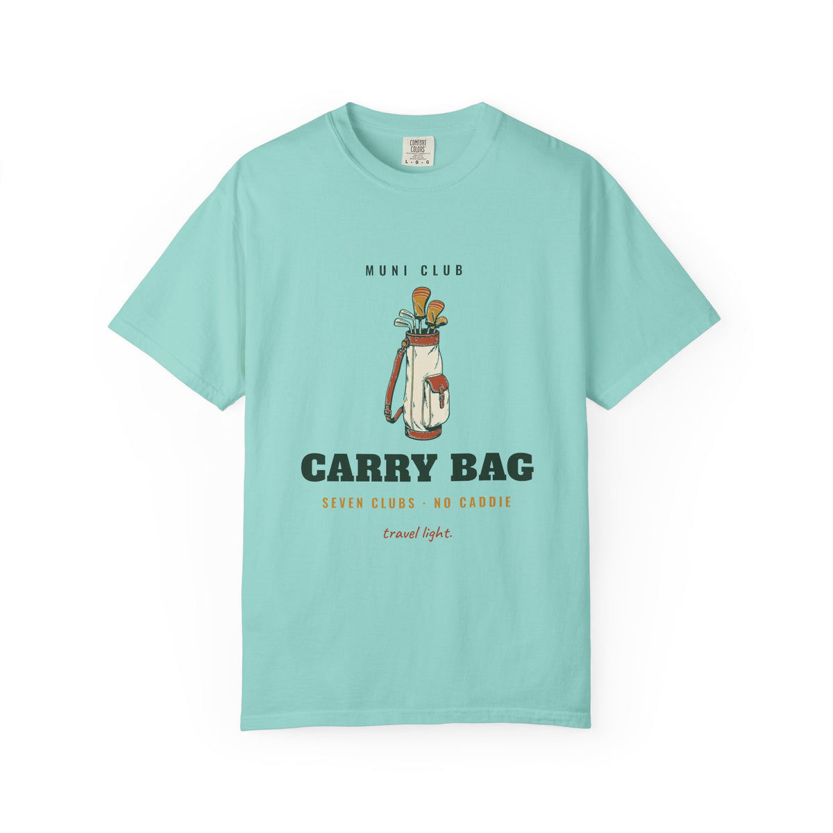 Carry Bag Tee in Chalky Mint, front view