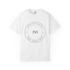 Club Seal Tee in White, front view