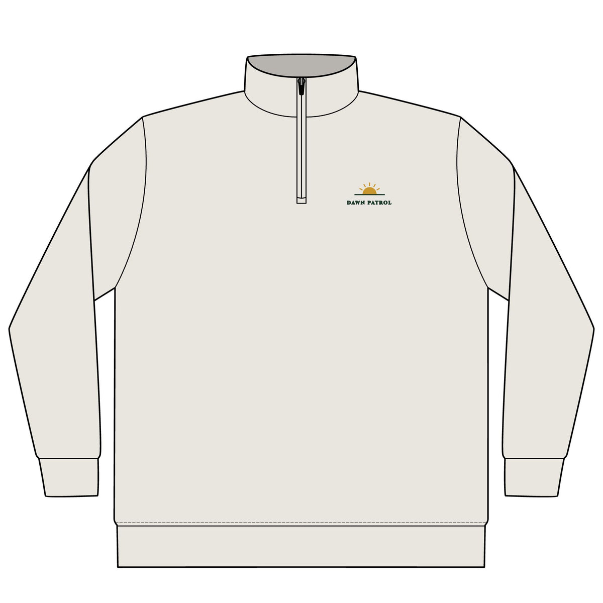 Dawn Patrol Quarter-Zip in Bone, front view