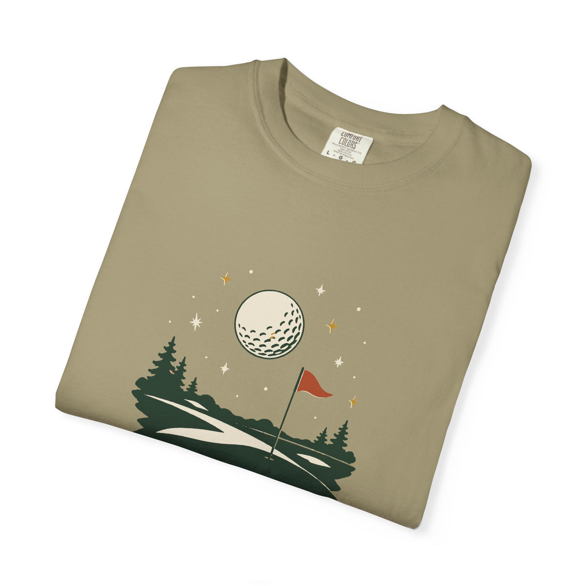 Shoot for the Moon Tee in Khaki, folded