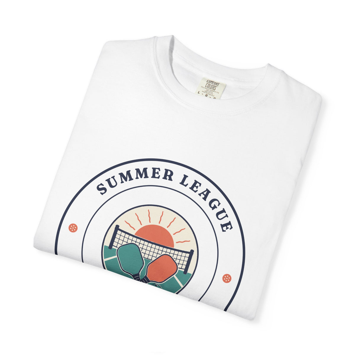Summer League Tee in White, folded