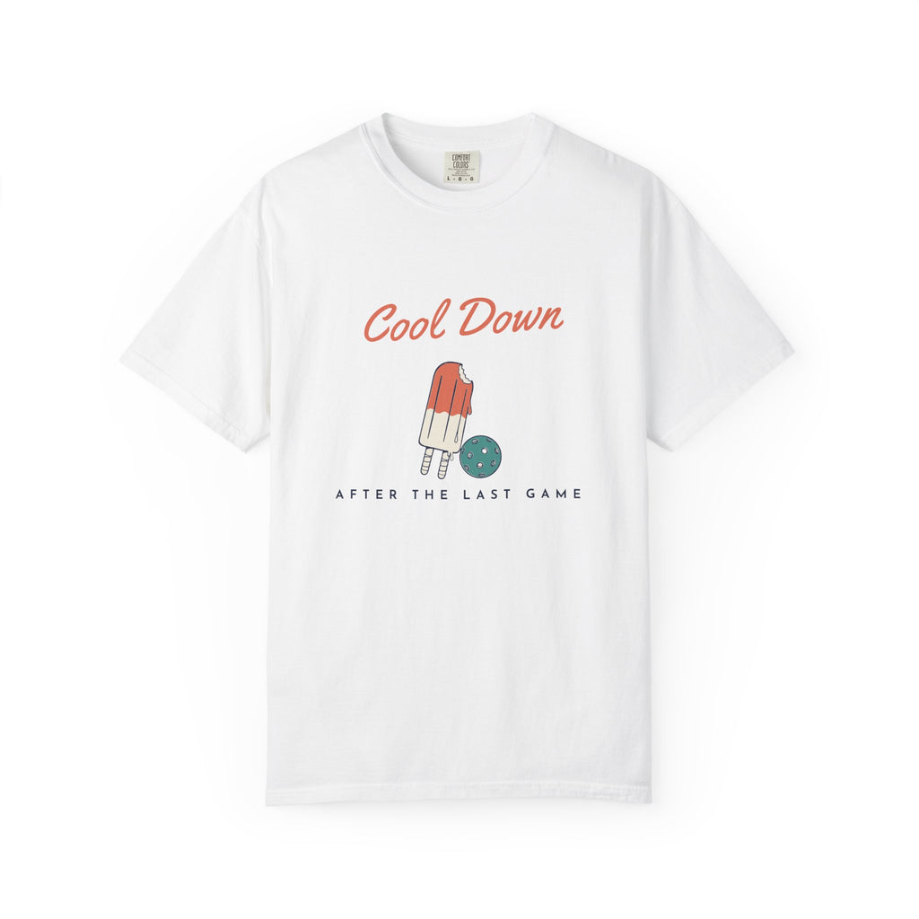 Cool Down Tee in White, front view
