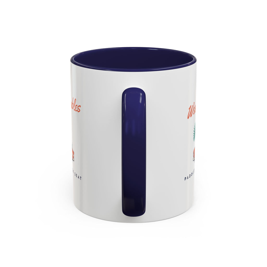 Weekend Doubles Mug in Navy, handle view