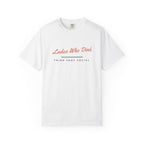 Ladies Who Dink Tee in White, front view