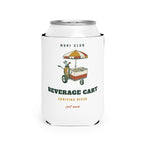 Beverage Cart Can Cooler in White, front view, second angle