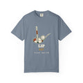 Lip Out Tee in Blue Jean, front view