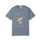 Lip Out Tee in Blue Jean, front view