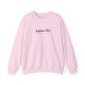 Kitchen Club Script Crewneck in Light Pink, front view