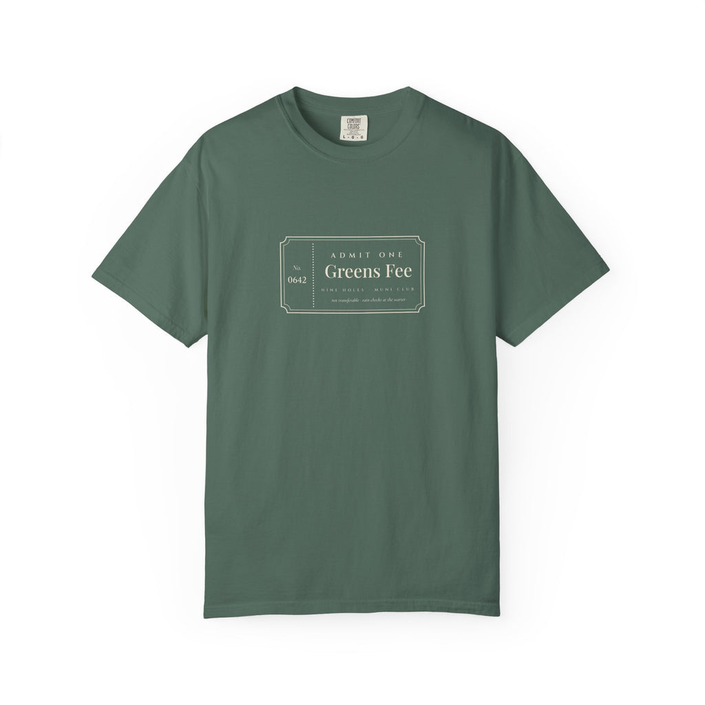 Greens Fee Tee in Blue Spruce, front view