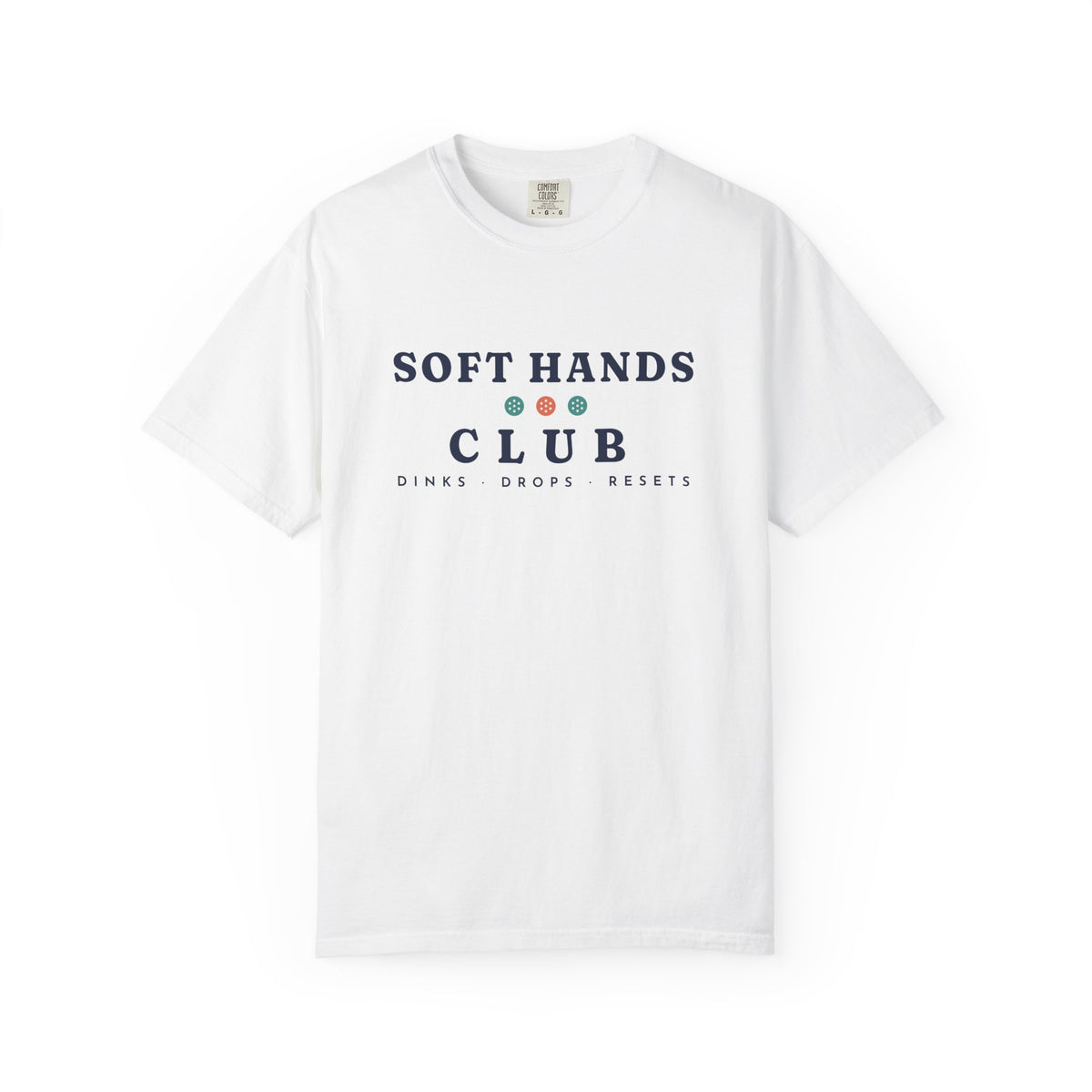 Soft Hands Club Tee in White, front view
