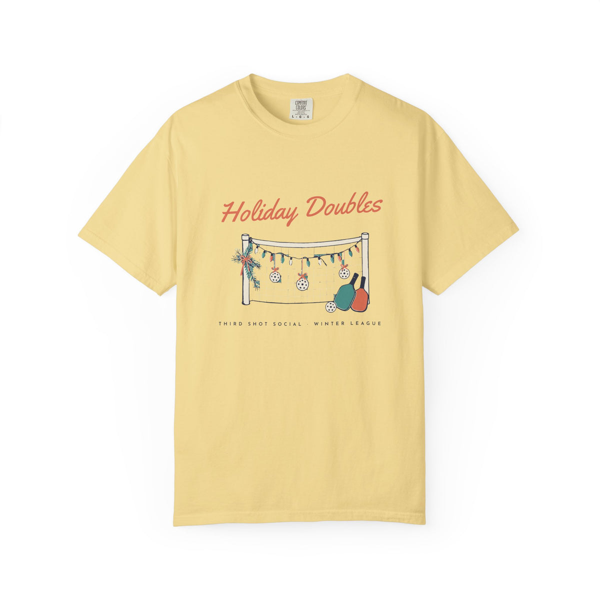Holiday Doubles Tee in Butter, front view