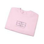 Net Line Crewneck in Light Pink, folded