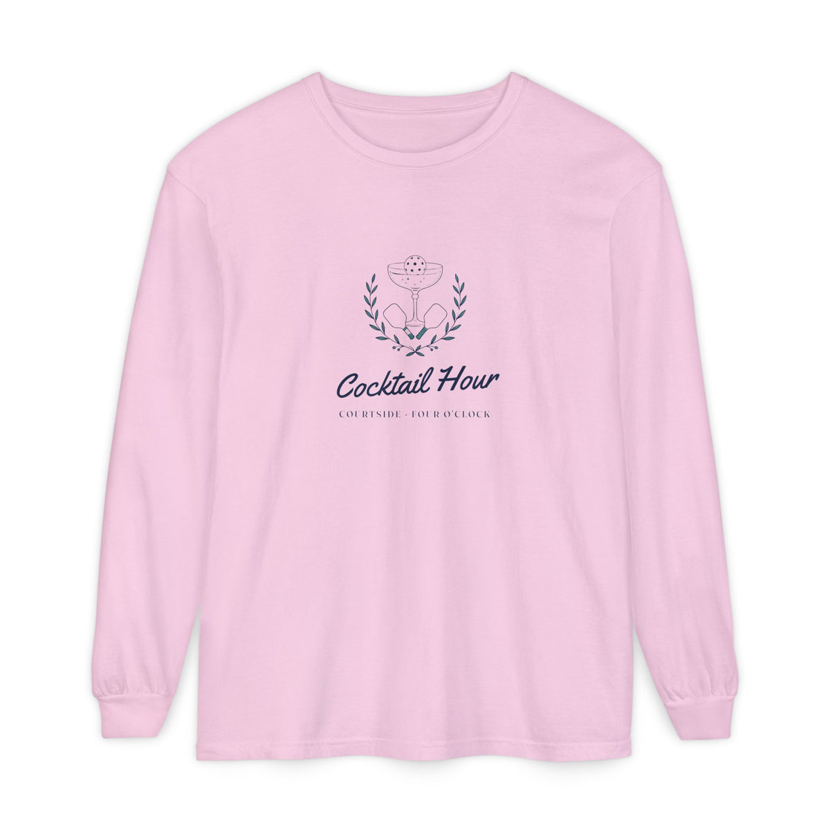 Cocktail Hour Coupe Long Sleeve Tee in Blossom, front view