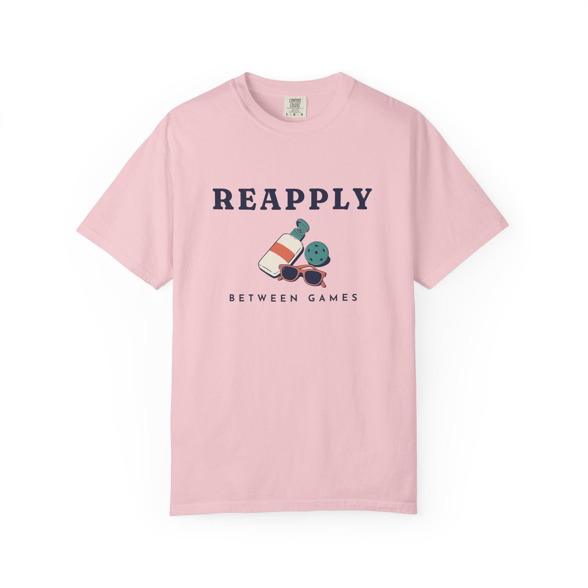 Reapply Between Games Tee in Blossom, front view
