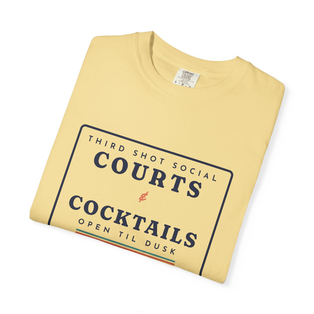 Courts & Cocktails Tee in Butter, folded